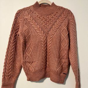 Women's Abercrombie & Fitch Cable Knit Mock Turtleneck Sweater